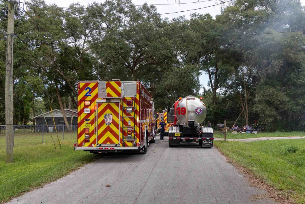 MCFR units respond to a residential fire in Ocala