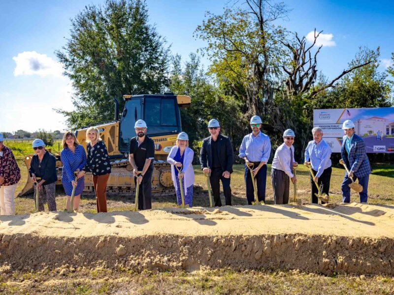 Marion County officials broke ground on the expansion of Freedom Public Library on Tuesday, November 12