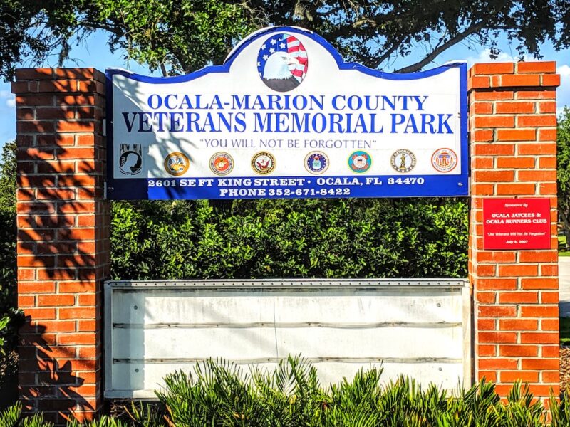 Ocala Marion County Veterans Memorial Park Entrance