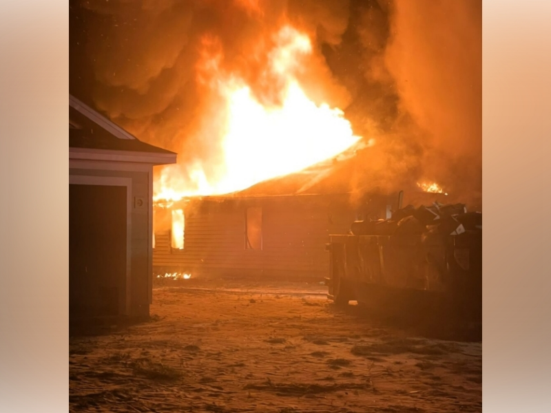 A home still under construction in northeast Ocala was damaged on November 3, 2024, after a large fire broke out. (Photo: Marion County Fire Rescue)