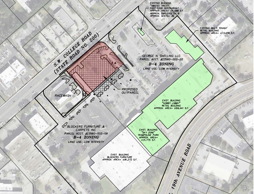 Raising Cane's is planned for a plot next to RaceWash in the Ocala West shopping plaza