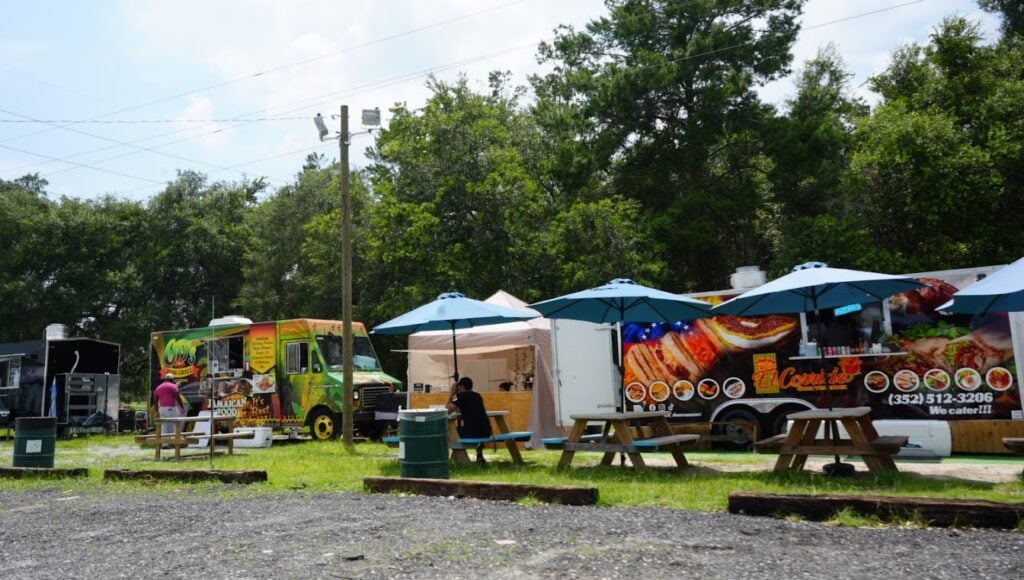 Trucks at Ocala Food Trucks Park along SW Hwy 484