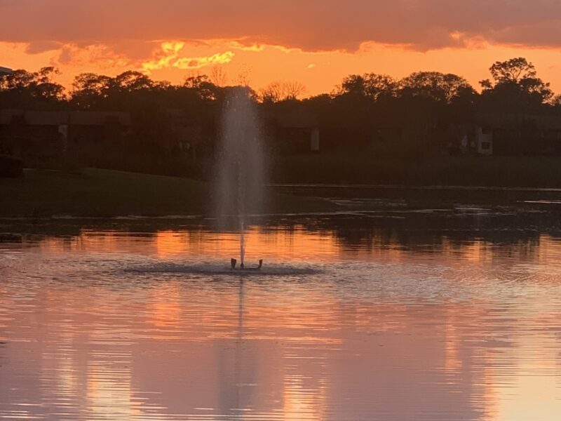 Beautiful sunset at Live Oak Village