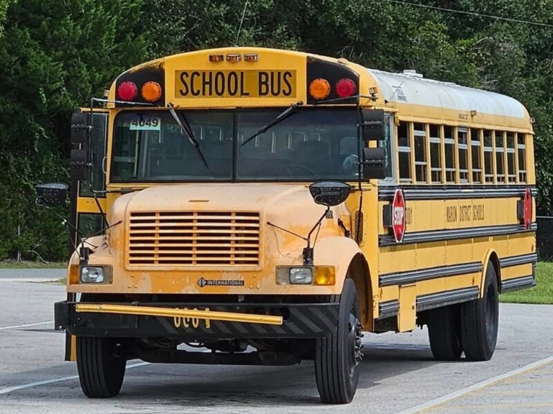 The driver of this Marion County School District bus implored the Marion County School Board on Tuesday to take action to resolve overcrowding and safety issues with old buses.