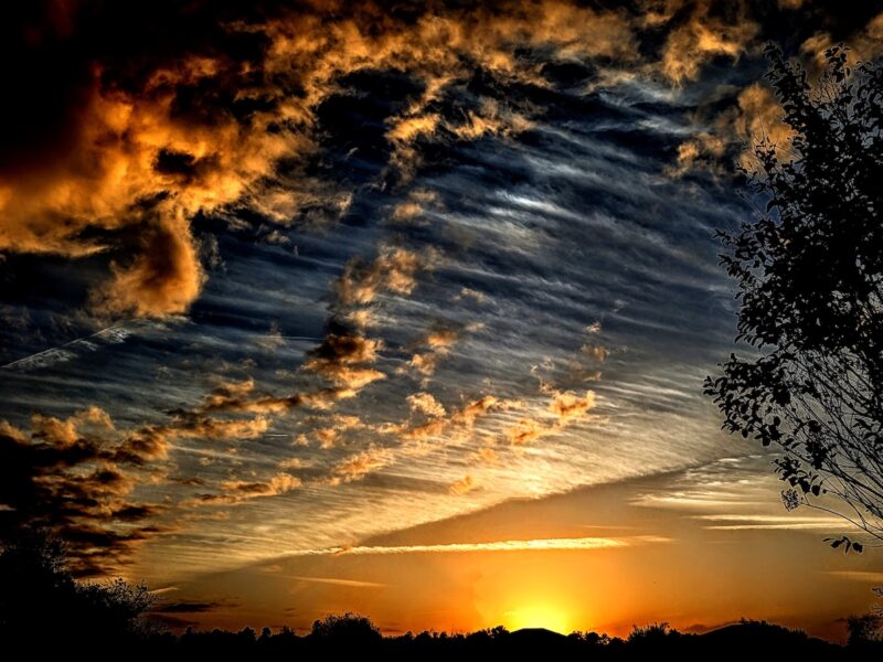 Fabulous sunset sky in the Summerglen Community