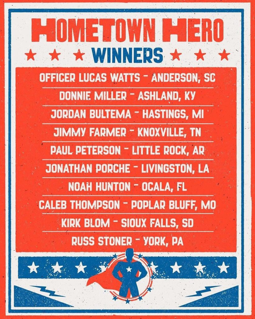 Hometown Hero winners