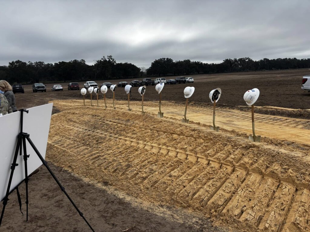Shovels at groundbreaking of new high school in Ocala on Monday, December 16, 2024