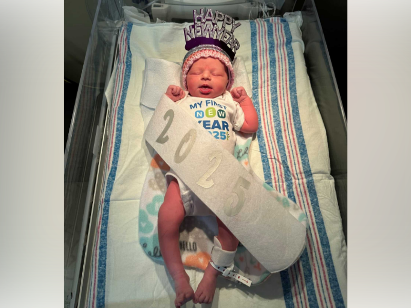 Baby Holly was the first baby born at AdventHealth Ocala for the new year