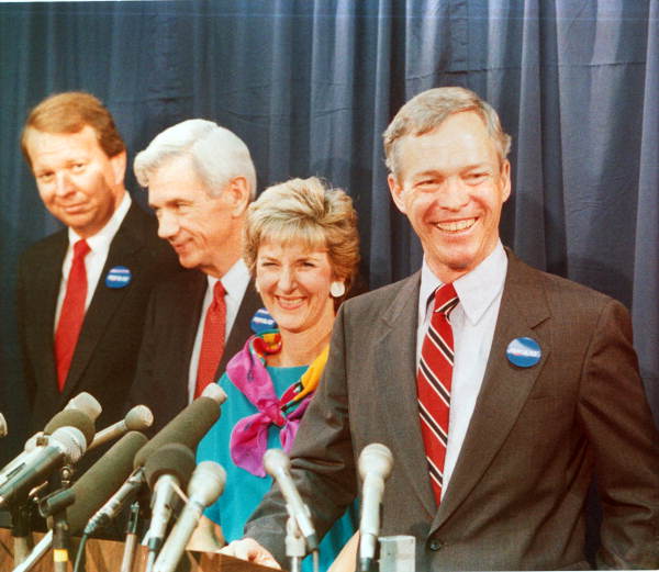 Buddy MacKay announces his intentions to run for U.S. Senate Tallahassee, Florida 1988