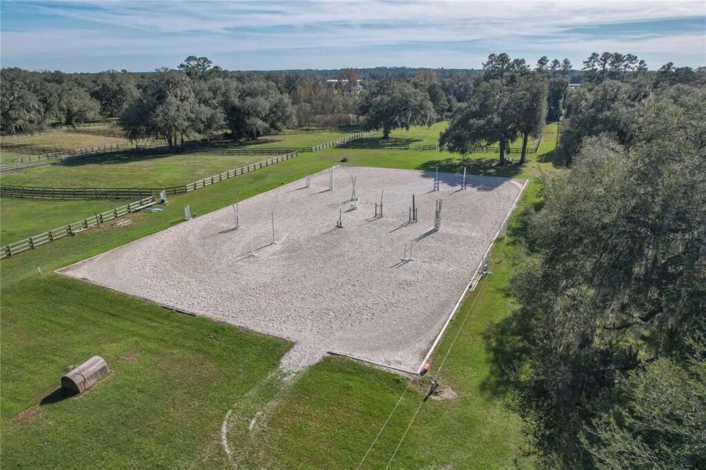 One of the arenas at the 39 acre farm in northwest Ocala that was just sold