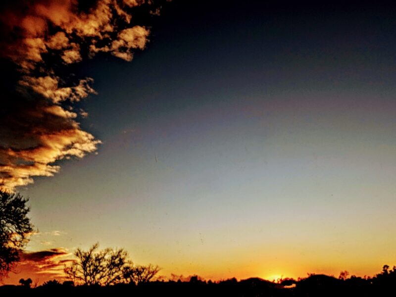 Subtle yet glowing sunset over Ocala's Summerglen Community