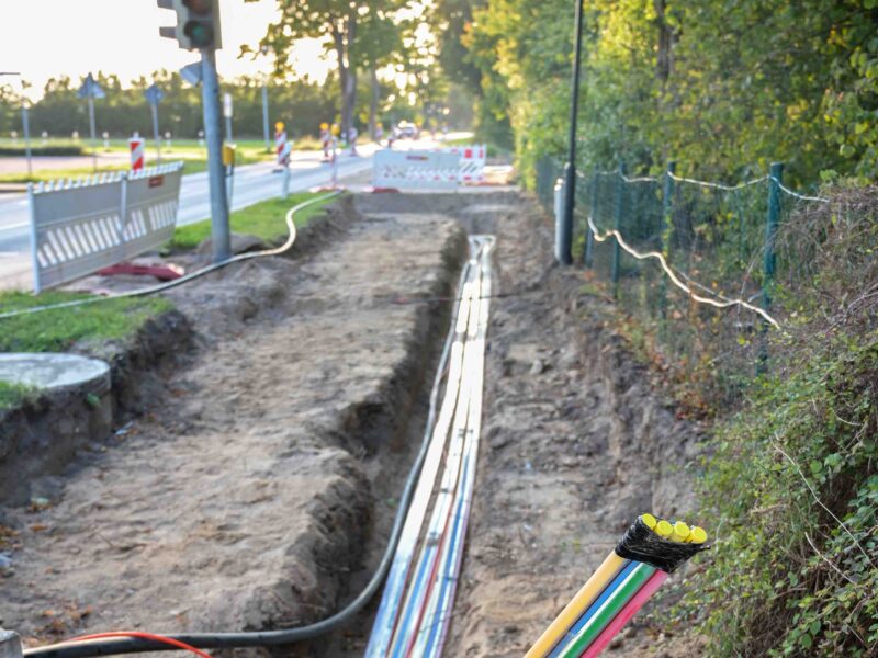 Underground conduit installation for fiber optic network