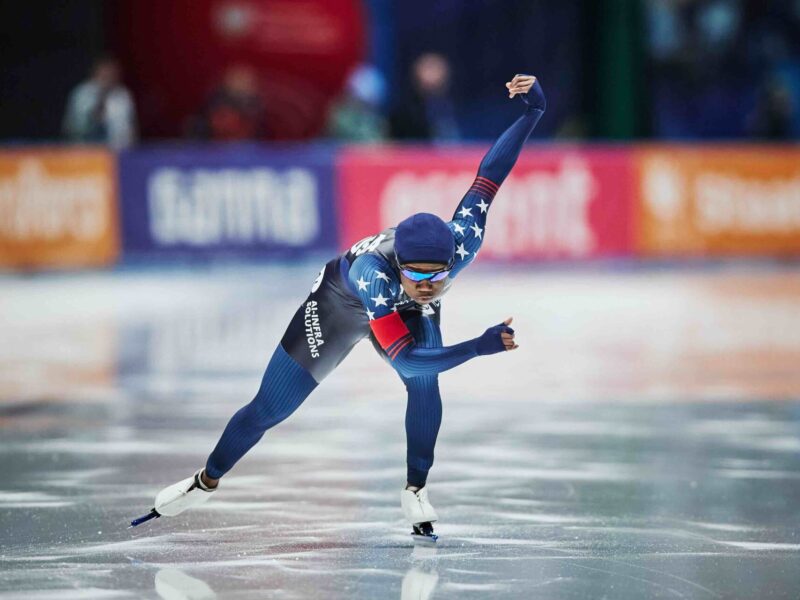 Erin Jackson continued her dominant speed skating season and claimed two more gold medals in Poland this weekend.