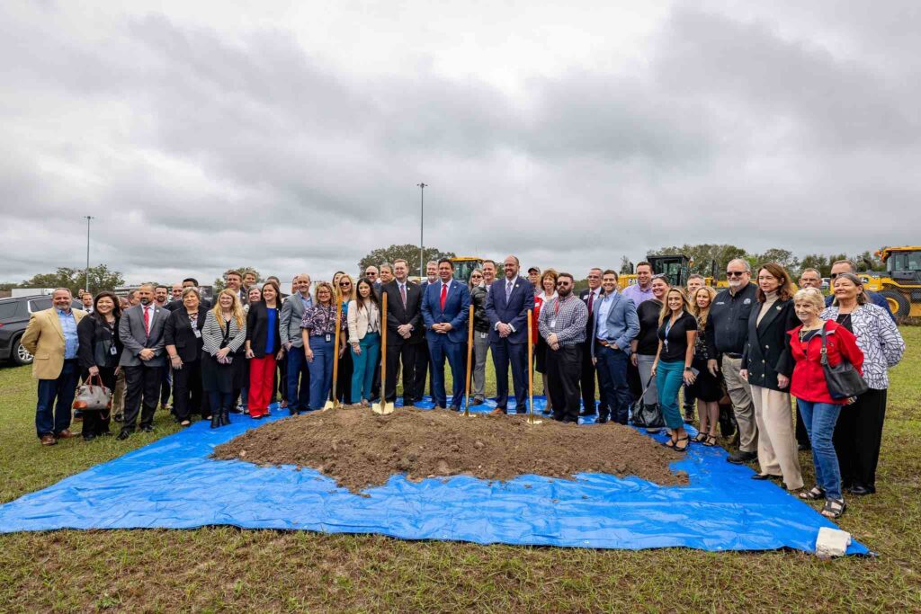 Governor Ron DeSantis joined local officials for a groundbreaking ceremony for a new interchange along Interstate 75 that is next to the future home of Marion County's first Buc-ee's.