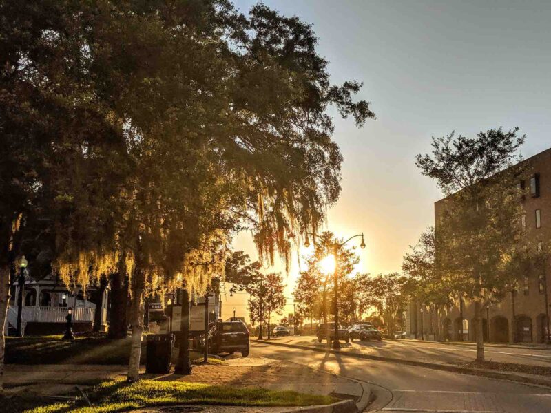 Sunset as seen from downtown Ocala in May 2019