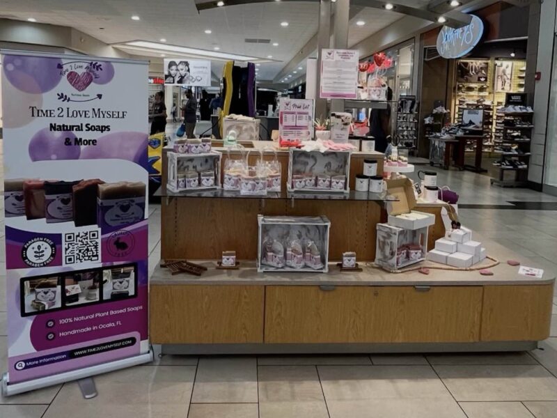 Time 2 Love Myself has opened a new, natural soap boutique at the Paddock Mall.