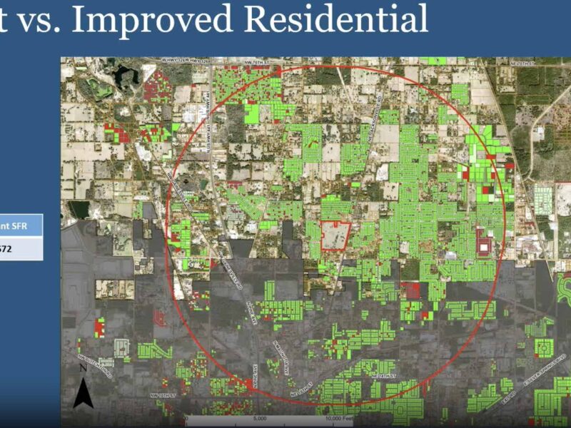 This map shows approximately 6,125 single family residences have been developed within a 2-mile radius of the site