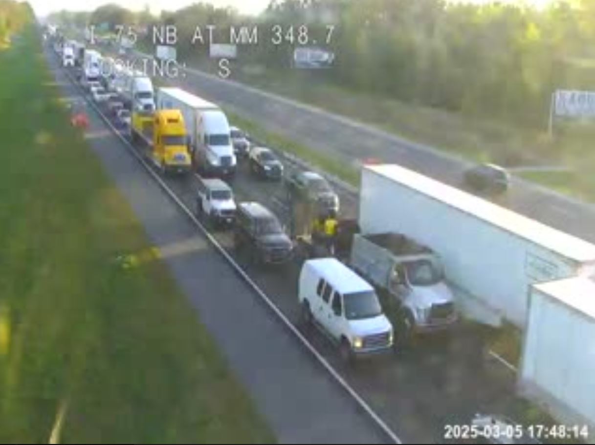 I 75 NB backup at MM 348.7 on March 5, 2025 photo fl511 I 75 NB backup at MM 348.7 on March 5, 2025