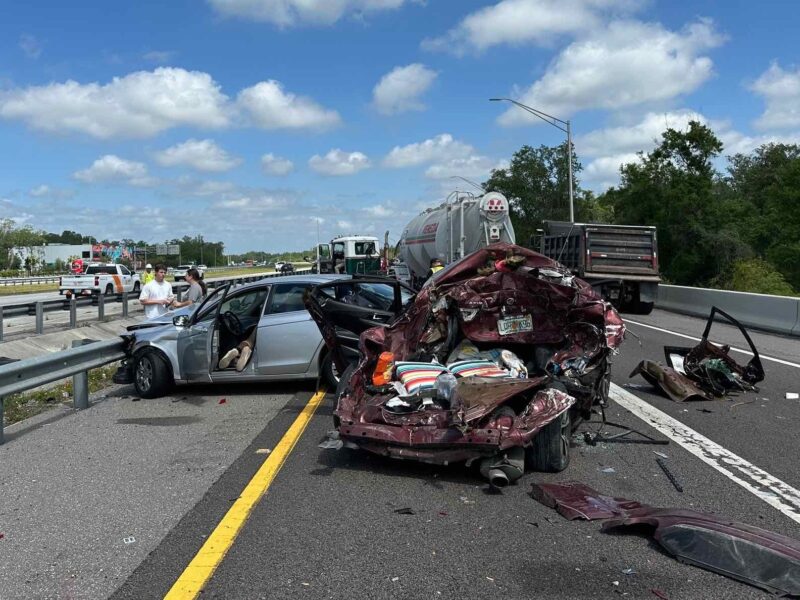 A semi-truck driver from Ocala started a chain reaction on I-75 after not slowing down for traffic ahead and rear-ending a vehicle.