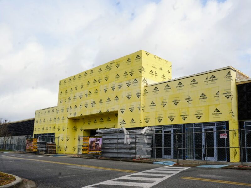 Construction crews have made steady progress on a new artisan market under construction at the Paddock Mall.