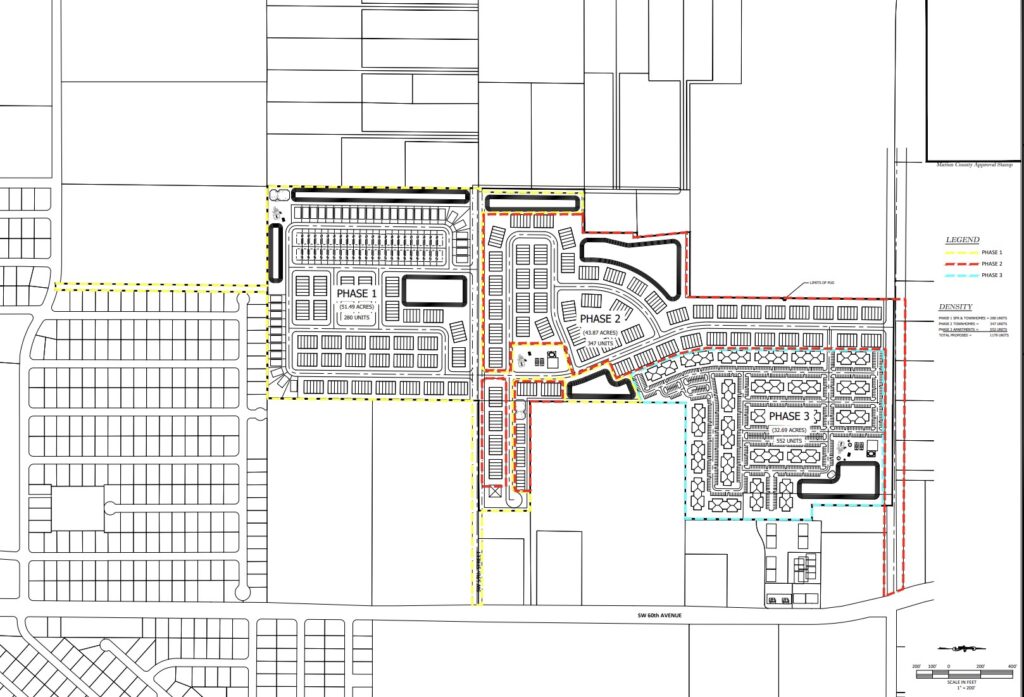 In 2024, the developer presented plans for three phases at the site.