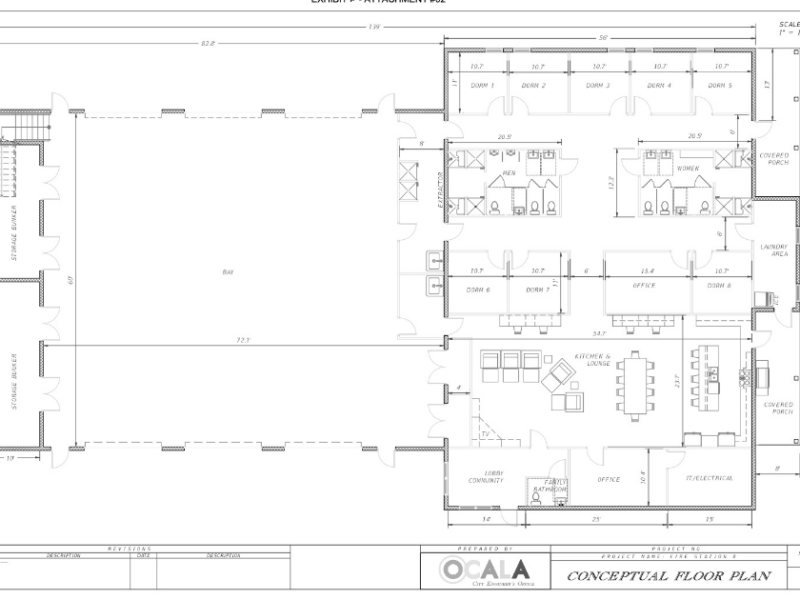 A conceptual plan for Fire Station 8 in Ocala.