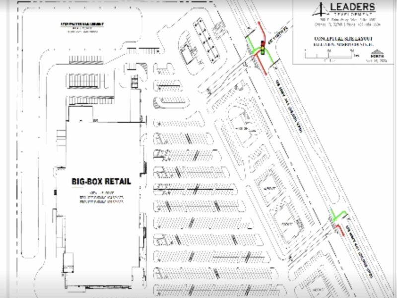A big-box retail development is sought for a space in Belleview