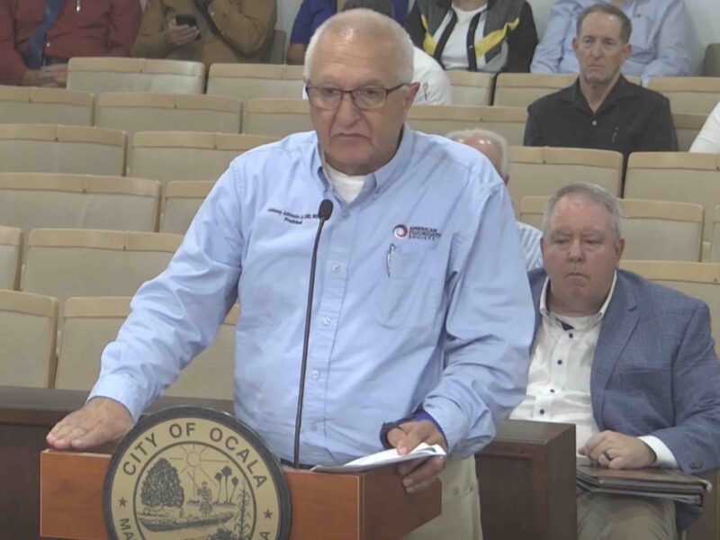 Dr. Johnny Johnson, president of the American Fluoridation Society, addresses the Ocala City Council on June 3, 2025