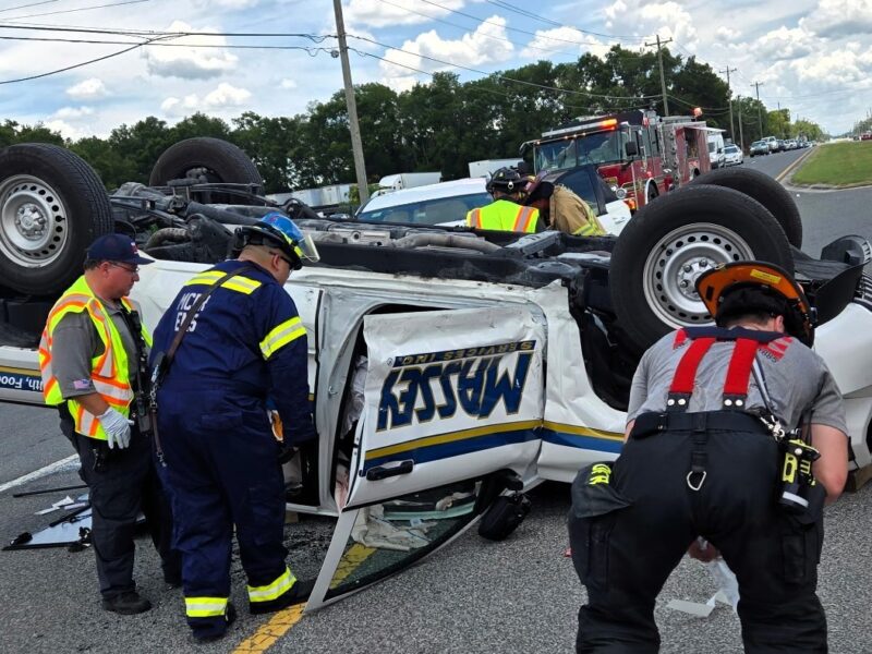 Driver extricated after flipping vehicle on Ocala roadway