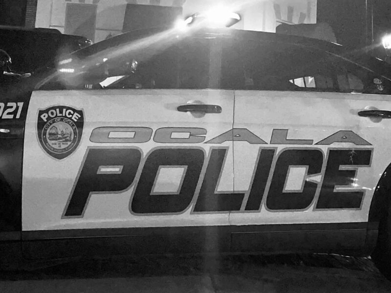 Ocala Police Department cruiser vehicle in downtown