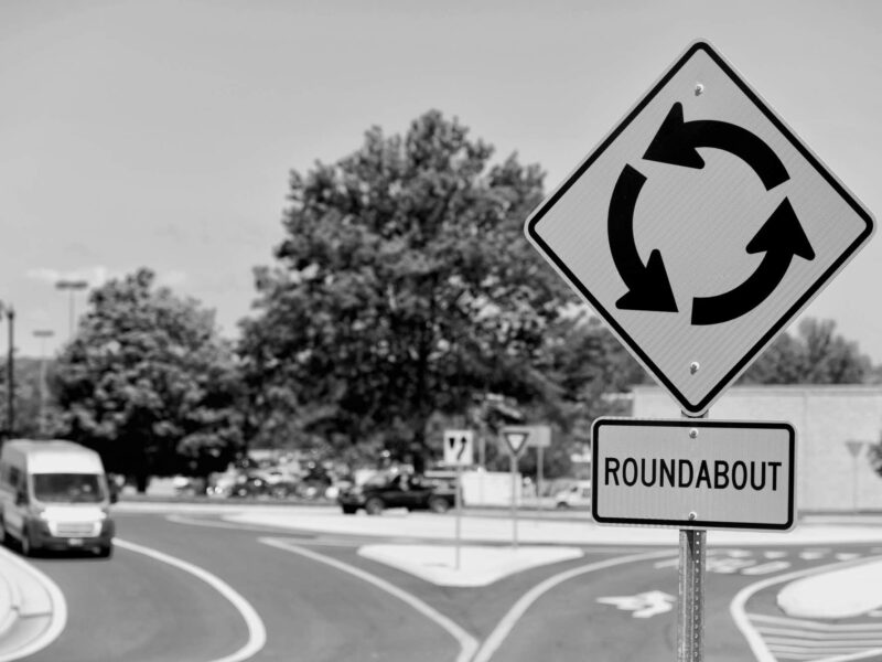 Roundabout and traffic circle