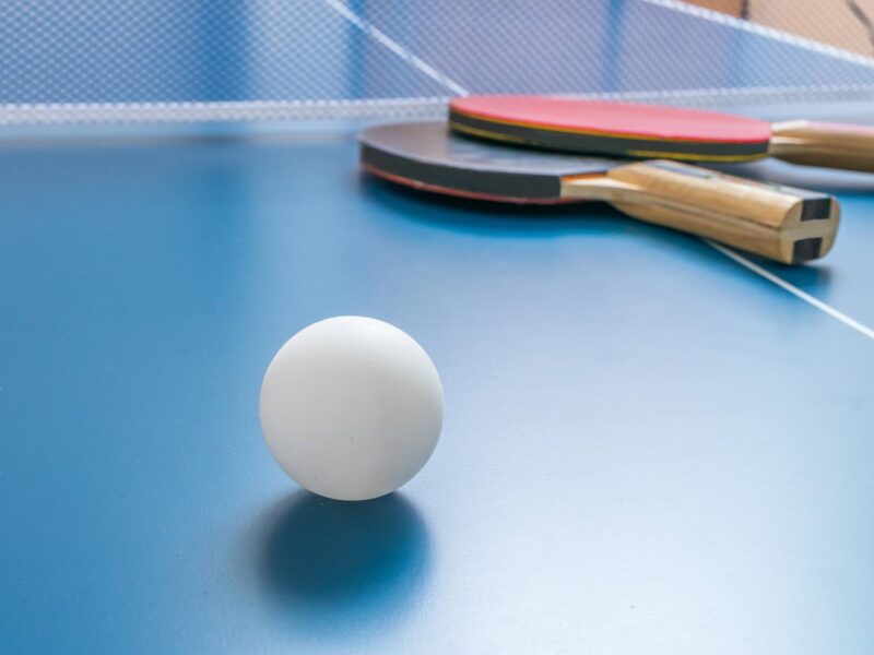 Table tennis paddles and ball