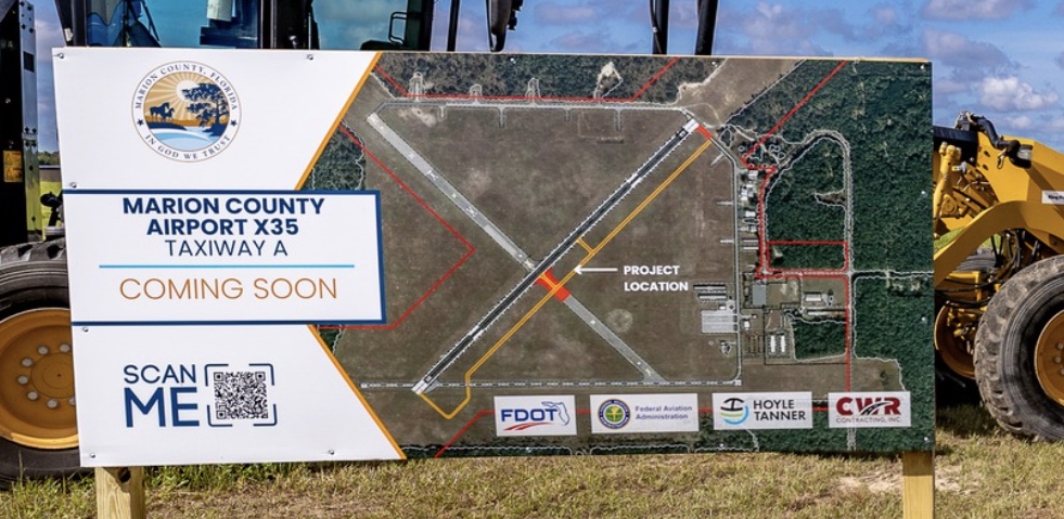 A rendering of the new taxiway coming to the Marion County Airport X35 in Dunnellon