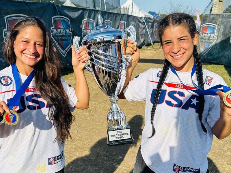 Ocala sisters, Gerkary (left) and Andreina Blanco will look to three peat for National Paintball Championship
