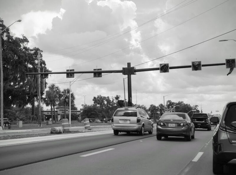 Pedestrian beacon along State Road 200