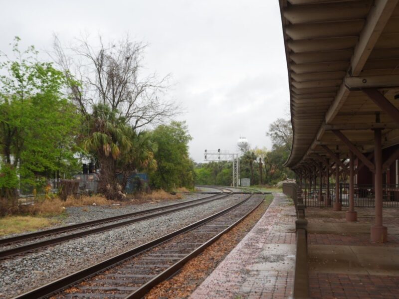 Railroad tracks at Union Station in Ocala
