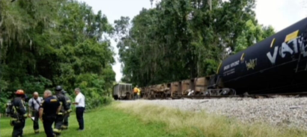 A tanker with a toxic substance could have created more of an issue were it to have spilled during the derailment on July 25, 2025