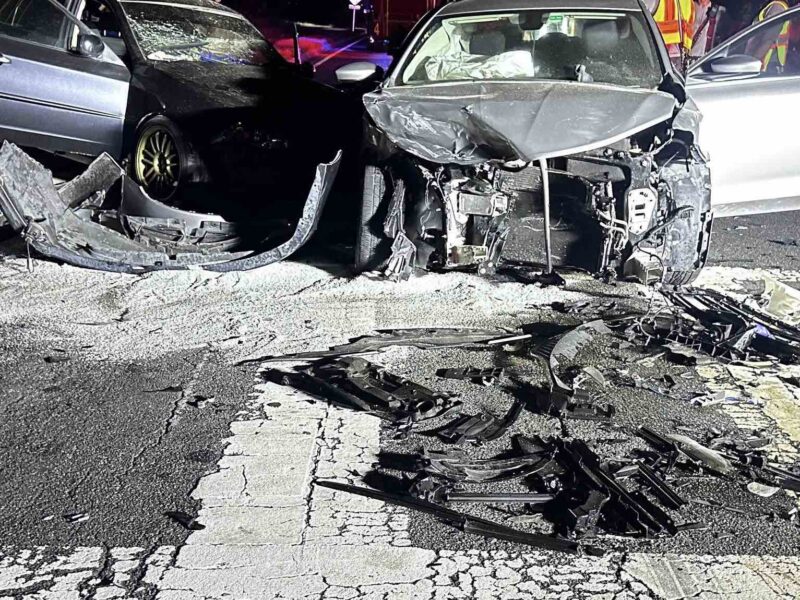 A car accident at the intersection of SW 44th Avenue and SW 20th Street in Ocala left two people injured on Thursday night.