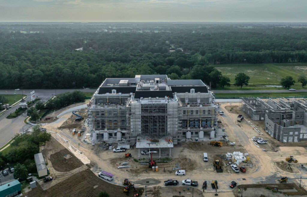 Construction of The Equestrian Manor has been progressing, with the organization's website still showing a planned fall opening.