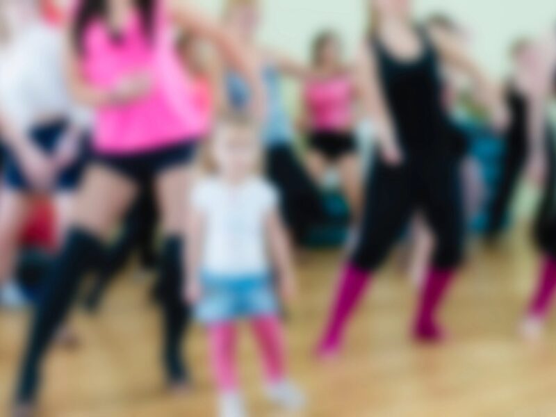Dance class for women blur background