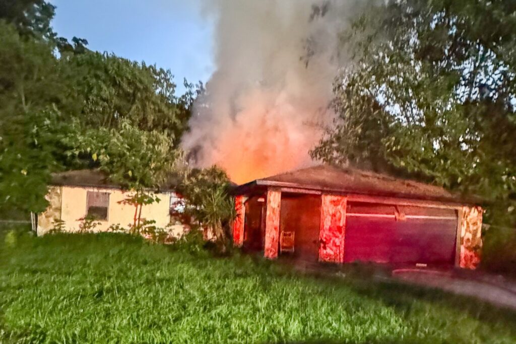 Firefighters extinguished the fire in a matter of minutes