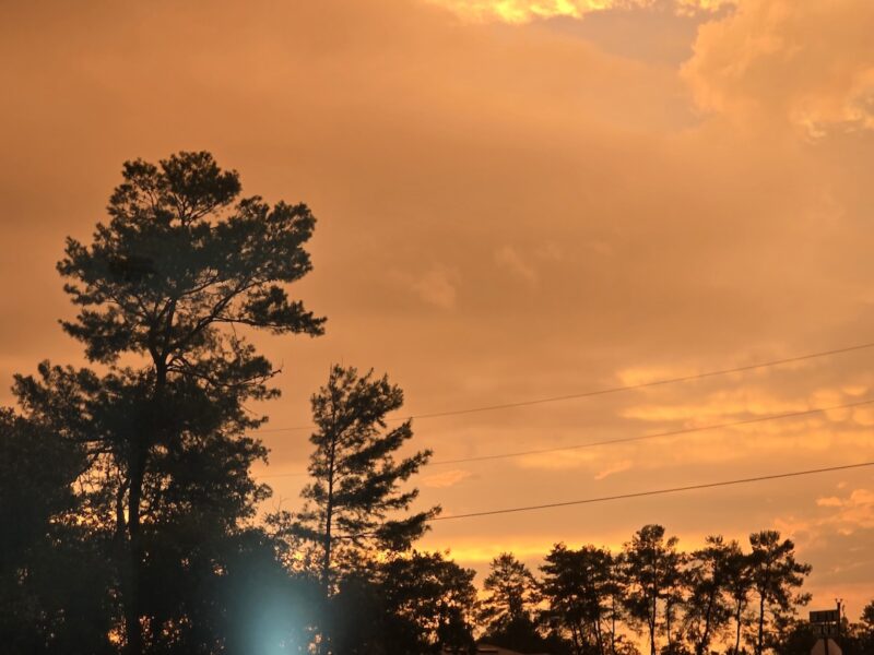 Red sky at night over Marion Oaks