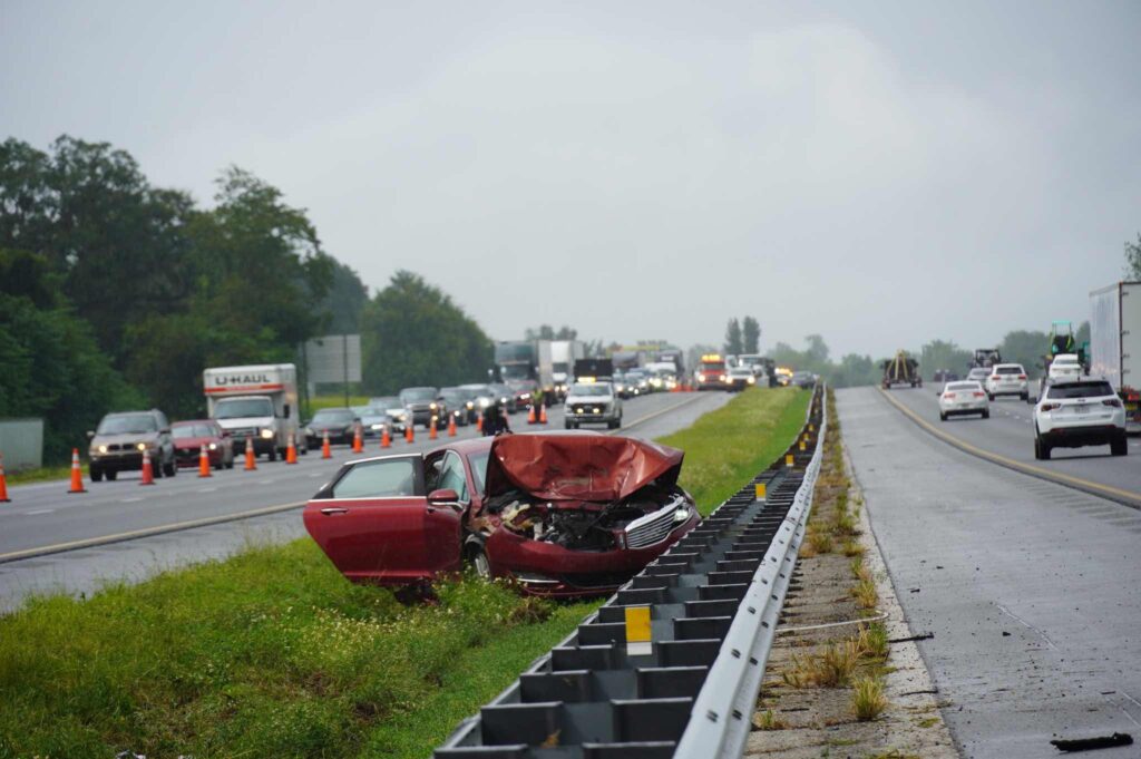 Another one of the vehicles involved in an accident on I 75 on Friday afternoon.