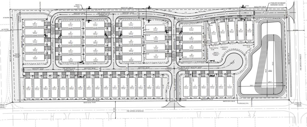 A conceptual plan showing Greenway Reserve, a new planned development in northeast Ocala.
