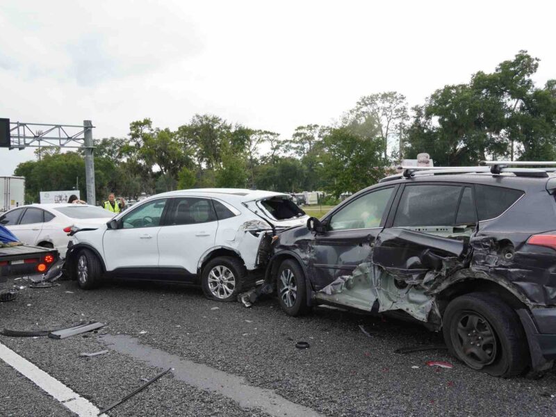At least seven individuals have been injured and hospitalized after multiple accidents on Interstate 75 in Marion County this afternoon.