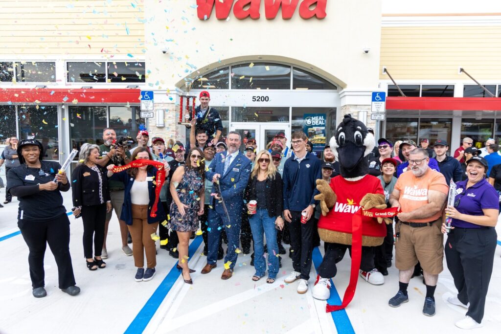 Officials cut the ribbon on the Wawa at 5200 S Pine Avenue in Ocala on September 12, 2025.