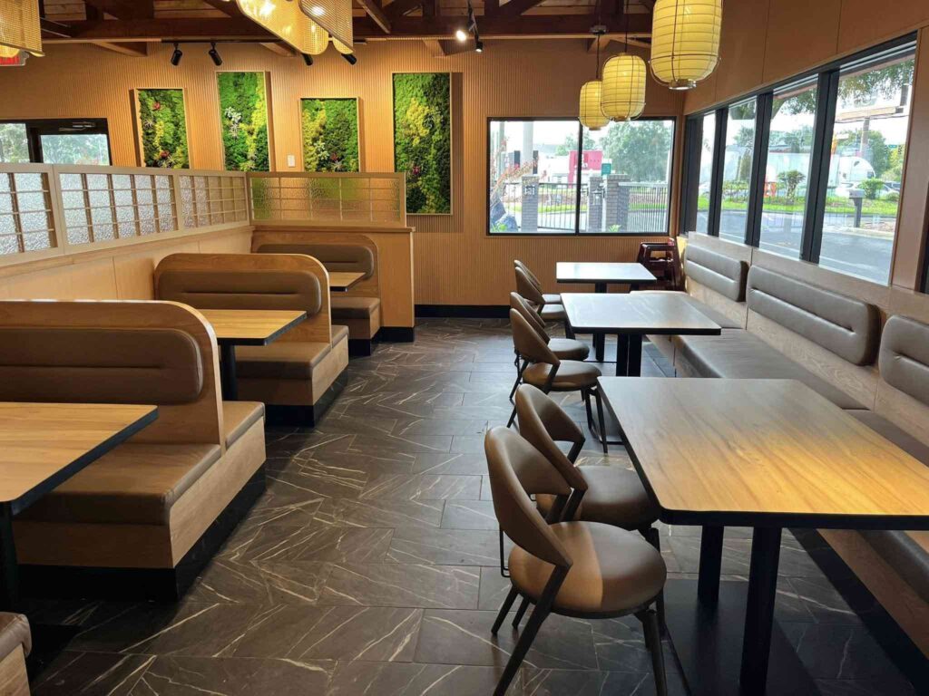 The interior dining room at Koto Hibachi Express and Sushi in Ocala