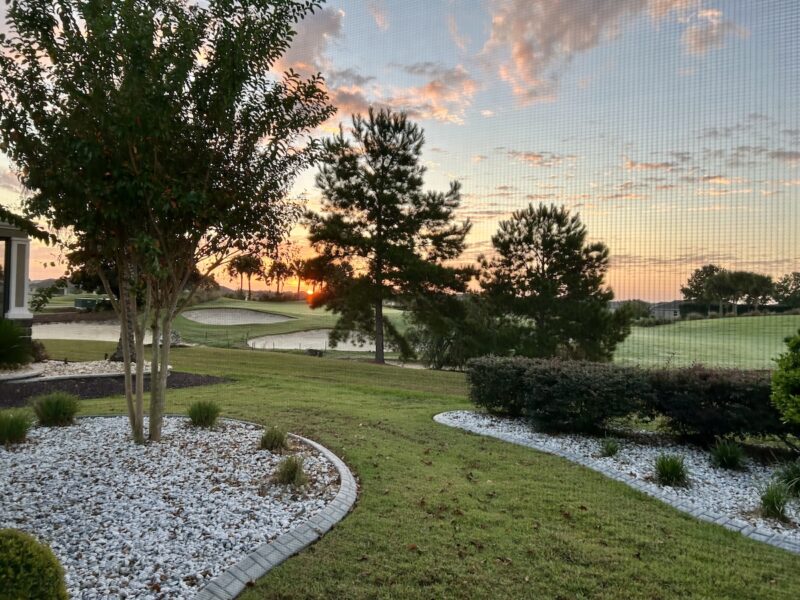 Beautiful sunrise over Candler Hills in Ocala's On Top Of The World Community