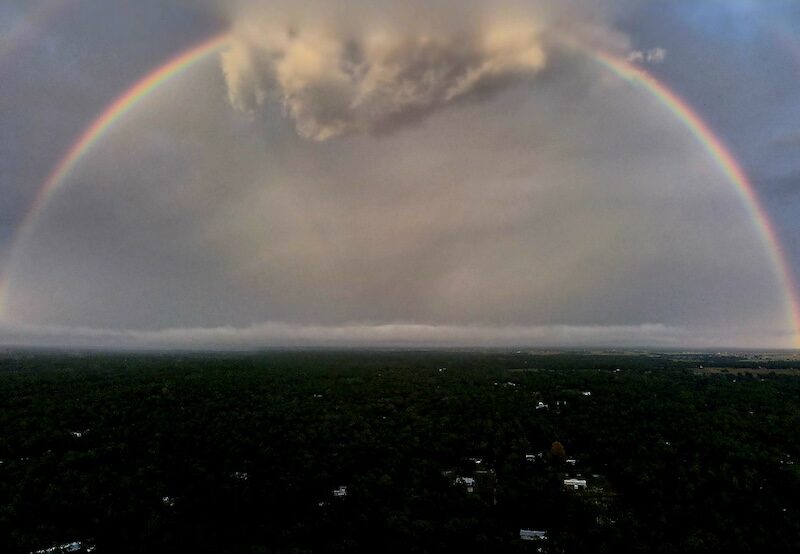 Epic double rainbow over Lake Tropicana in Dunnellon