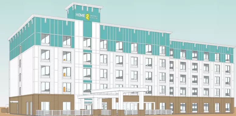 A rendering of Home2 Suites by Hilton in Silver Springs.